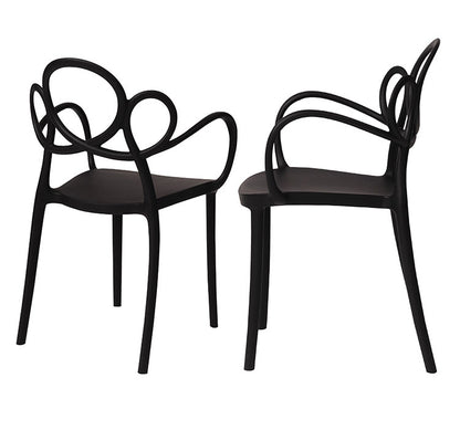 チェア 軽量 肘置き 肘あり ダイニングチェア 椅子 ダイニング リビング 食卓 曲線 個性的 おしゃれ 北欧 肘付き カフェ ポリプロピレン 持ち運び スタッキング可能 収納 お手入れ簡単(代引不可)