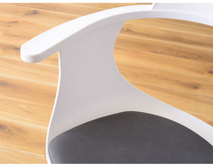 チェア デスクチェア いす 椅子 イス キャスター シンプル スチール 肘掛け アームレスト 背もたれ ブラック ホワイト(代引不可)