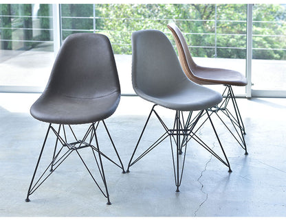 チェア ダイニングチェア チェアー おしゃれ イス 椅子 いす デザイナーズチェア イームズ リプロダクト シェルチェア ライトグレー ブラウン ダークグレー スチール 合皮 ソフトレザー(代引不可)