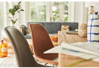 チェア ダイニングチェア チェアー おしゃれ イス 椅子 いす デザイナーズチェア イームズ リプロダクト シェルチェア ライトグレー ブラウン ダークグレー スチール 合皮 ソフトレザー(代引不可)