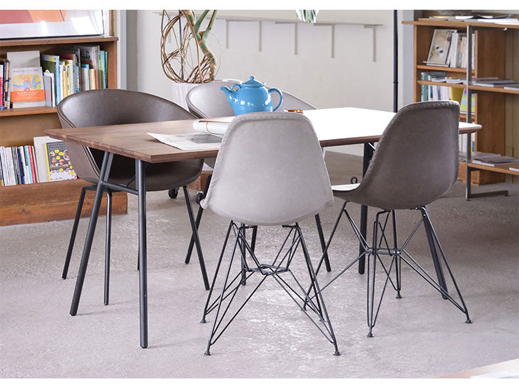 チェア ダイニングチェア チェアー おしゃれ イス 椅子 いす デザイナーズチェア イームズ リプロダクト シェルチェア ライトグレー ブラウン ダークグレー スチール 合皮 ソフトレザー(代引不可)