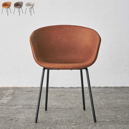 チェア ダイニングチェア おしゃれ チェアー イス 椅子 いす アームチェア シンプル スチール ソフトレザー 合皮 アームレスト 肘付き 背もたれ モダン ダイニング リビング デスク 在宅勤務(代引不可)