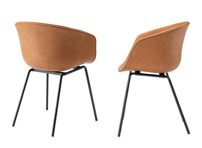 チェア ダイニングチェア おしゃれ チェアー イス 椅子 いす アームチェア シンプル スチール ソフトレザー 合皮 アームレスト 肘付き 背もたれ モダン ダイニング リビング デスク 在宅勤務(代引不可)