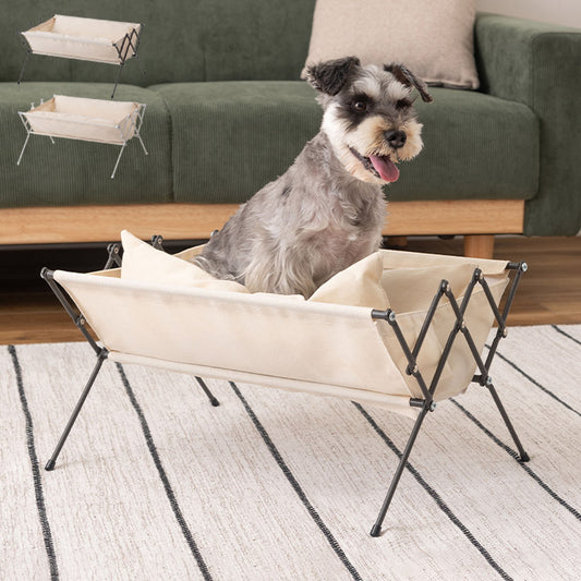 フォールディングペットベッド ペット用ベッド ペットベッド 折りたたみ可 コンパクト 軽量 犬 猫 洗濯可能 シンプル ホワイト インテリア おしゃれ 北欧(代引不可)