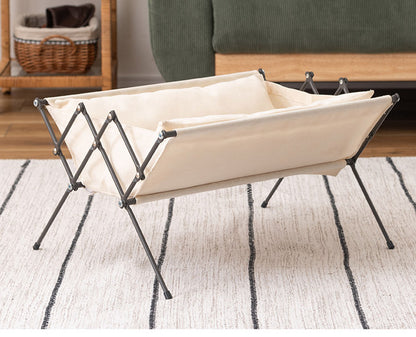 フォールディングペットベッド ペット用ベッド ペットベッド 折りたたみ可 コンパクト 軽量 犬 猫 洗濯可能 シンプル ホワイト インテリア おしゃれ 北欧(代引不可)