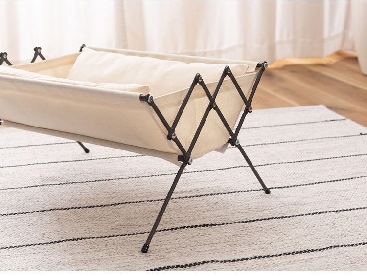 フォールディングペットベッド ペット用ベッド ペットベッド 折りたたみ可 コンパクト 軽量 犬 猫 洗濯可能 シンプル ホワイト インテリア おしゃれ 北欧(代引不可)