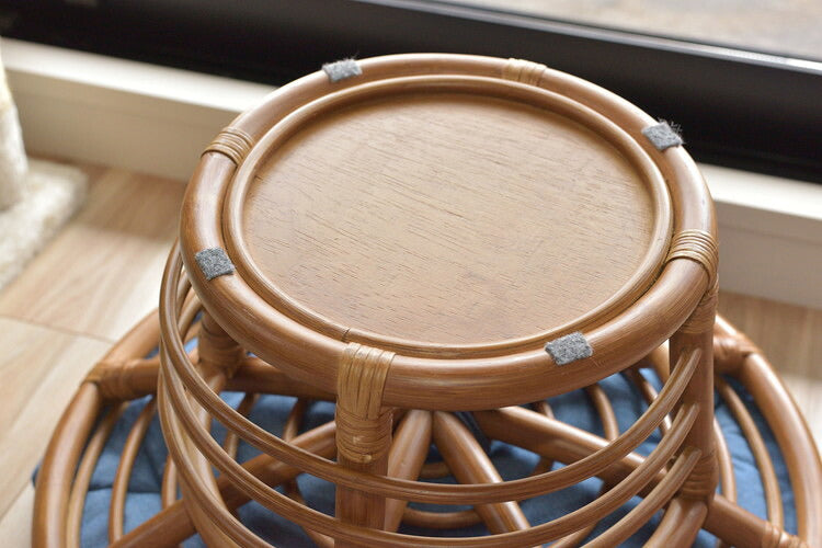 スツール ペットスツール 椅子 チェア ペット イヌ ネコ 犬 猫 クッション ラタン 収納 ゆったり おしゃれ リビング アニマル(代引不可)