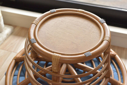 スツール ペットスツール 椅子 チェア ペット イヌ ネコ 犬 猫 クッション ラタン 収納 ゆったり おしゃれ リビング アニマル(代引不可)