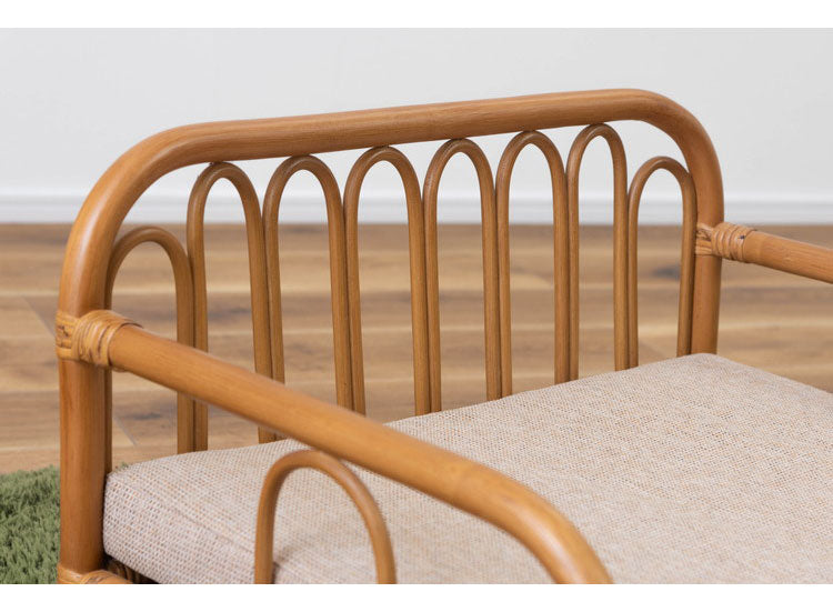 ペットベッド ラタン 藤 おしゃれ 軽量 ベッド ペット 犬 猫 うさぎ 軽い ラタン 藤 シンプル クッション付き 取り外し 個体差 布地 ファブリック 幅60cm インテリア(代引不可)