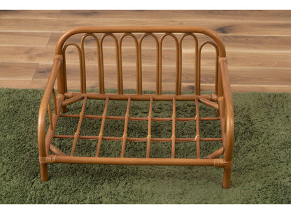 ペットベッド ラタン 藤 おしゃれ 軽量 ベッド ペット 犬 猫 うさぎ 軽い ラタン 藤 シンプル クッション付き 取り外し 個体差 布地 ファブリック 幅60cm インテリア(代引不可)