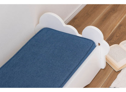 ペットベッド ベッド 幅40cm 45cm かわいい 犬用 猫用 ドッグ キャット かわいい おしゃれ シンプル 雲 デニム 猫モチーフ 猫型 マットレス ペット用(代引不可)