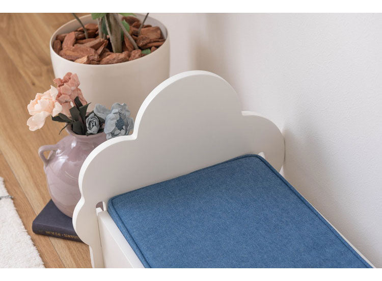 ペットベッド ベッド 幅40cm 45cm かわいい 犬用 猫用 ドッグ キャット かわいい おしゃれ シンプル 雲 デニム 猫モチーフ 猫型 マットレス ペット用(代引不可)