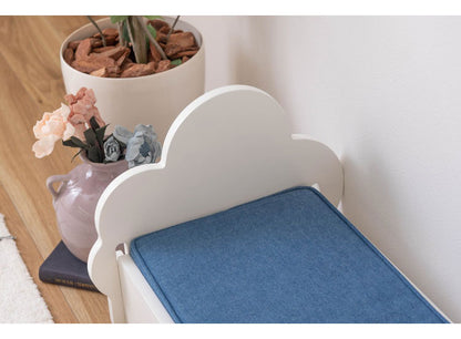 ペットベッド ベッド 幅40cm 45cm かわいい 犬用 猫用 ドッグ キャット かわいい おしゃれ シンプル 雲 デニム 猫モチーフ 猫型 マットレス ペット用(代引不可)