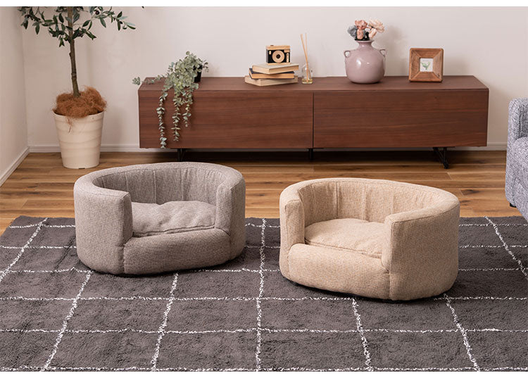 ペットソファ ソファ ペット用 ペット用品 ペット シンプル おしゃれ 北欧 愛犬 犬 猫 ドッグ キャット グレー アイボリー ファブリック 布地 クッション クッション取り外し カバーリング(代引不可)