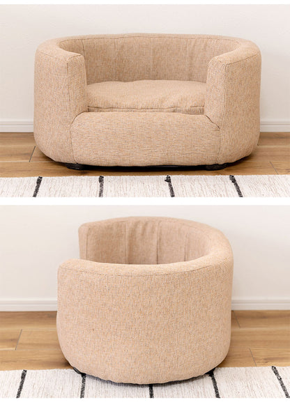 ペットソファ ソファ ペット用 ペット用品 ペット シンプル おしゃれ 北欧 愛犬 犬 猫 ドッグ キャット グレー アイボリー ファブリック 布地 クッション クッション取り外し カバーリング(代引不可)