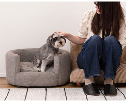 ペットソファ ソファ ペット用 ペット用品 ペット シンプル おしゃれ 北欧 愛犬 犬 猫 ドッグ キャット グレー アイボリー ファブリック 布地 クッション クッション取り外し カバーリング(代引不可)