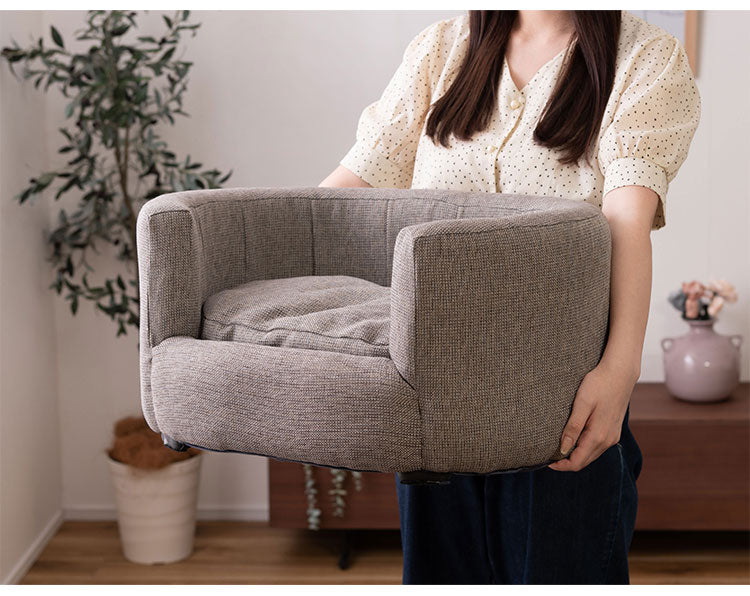 ペットソファ ソファ ペット用 ペット用品 ペット シンプル おしゃれ 北欧 愛犬 犬 猫 ドッグ キャット グレー アイボリー ファブリック 布地 クッション クッション取り外し カバーリング(代引不可)