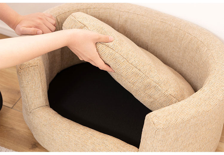 ペットソファ ソファ ペット用 ペット用品 ペット シンプル おしゃれ 北欧 愛犬 犬 猫 ドッグ キャット グレー アイボリー ファブリック 布地 クッション クッション取り外し カバーリング(代引不可)