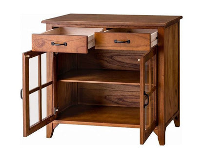 キャビネット ミンディ材 天然木 アンティーク スリム 省スペース 小さめ 黒アイアン ブラウン 収納 扉付き 棚付き 引き出し付き ガラス扉 おしゃれ 模様替え(代引不可)