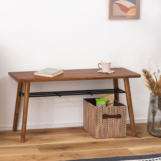 ベンチ 北欧 おしゃれ ナチュラル チェア 天然木 コンパクト 省スペース アイアン インダストリアル プランタースタンド ダイニングベンチ シューズラック 棚板付き 収納 ミンディ(代引不可)