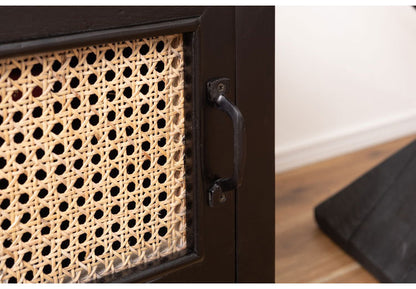 TVボード テレビボード TVボード ローボード 収納 AVラック ラタン 籐 ミンディ ナチュラル 木製 天然木 ブラック ベージュ おしゃれ メンズライク 北欧 韓国 インテリア おしゃれ 新生活(代引不可)