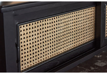 TVボード テレビボード TVボード ローボード 収納 AVラック ラタン 籐 ミンディ ナチュラル 木製 天然木 ブラック ベージュ おしゃれ メンズライク 北欧 韓国 インテリア おしゃれ 新生活(代引不可)