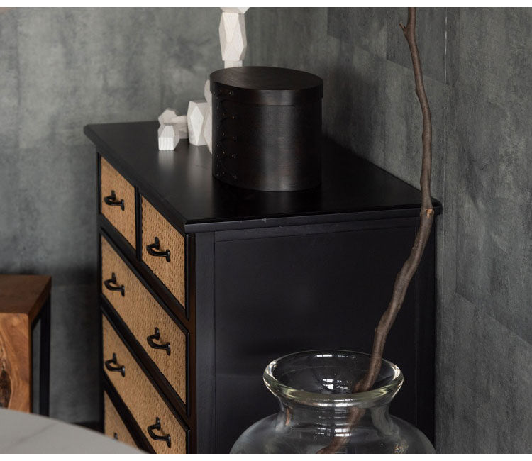 チェスト チェスト 棚 収納 タンス リビングチェスト ラタン 籐 ミンディ ナチュラル 木製 天然木 ブラック ベージュ おしゃれ メンズライク 北欧 韓国 インテリア おしゃれ(代引不可)