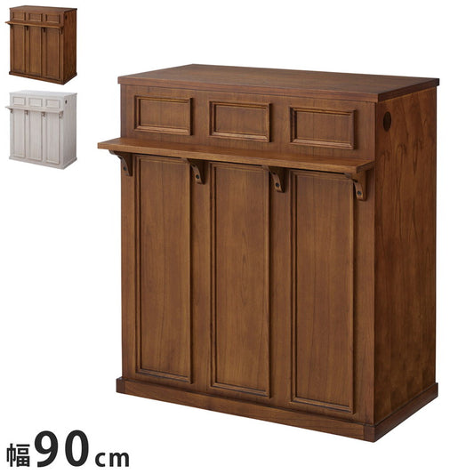 カウンター カウンターテーブル テーブル ハイテーブル おしゃれ 北欧 シンプル ホワイト ブラウン 白 韓国インテリア ナチュラル モダン 棚付き 収納付き 荷台 稼働棚 木製(代引不可)