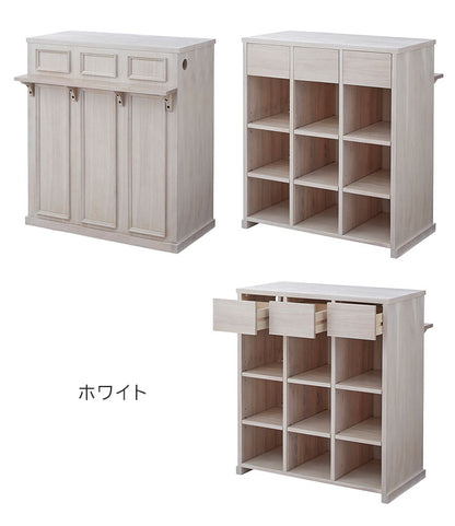 カウンター カウンターテーブル テーブル ハイテーブル おしゃれ 北欧 シンプル ホワイト ブラウン 白 韓国インテリア ナチュラル モダン 棚付き 収納付き 荷台 稼働棚 木製(代引不可)