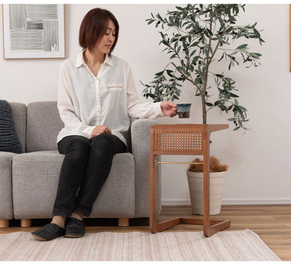 サイドテーブル ラタン 籐 センターテーブル テーブル 机 ラタンセンターテーブル ラタンテーブル ローテーブル ガラス天板 ガラス クリア クリア天板 メッシュ ガラステーブル 籐編み(代引不可)