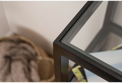 オープンシェルフ PM-513 東谷 収納 棚 シェルフ オープンシェルフ オープン収納 3段 三段 見せる収納 魅せる収納 木製 天然木 ミンディ ラタン 籐 幅80cm 高さ75cm ガラス クリア 透明(代引不可)