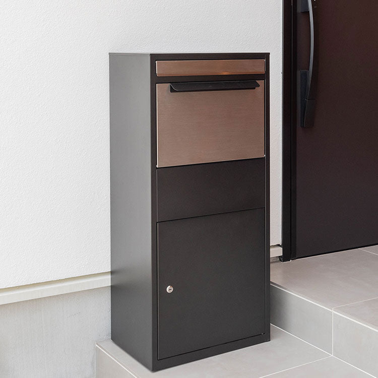 宅配ボックス 一戸建て 大容量 完成品 ステンレス デリバリーボックス 郵便受け ポスト 置き型 防水 郵便ポスト 鍵付き アンティーク 玄関 エントランス(代引不可)