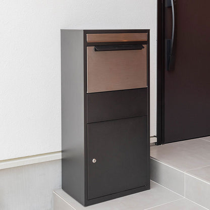 宅配ボックス 一戸建て 大容量 完成品 ステンレス デリバリーボックス 郵便受け ポスト 置き型 防水 郵便ポスト 鍵付き アンティーク 玄関 エントランス(代引不可)