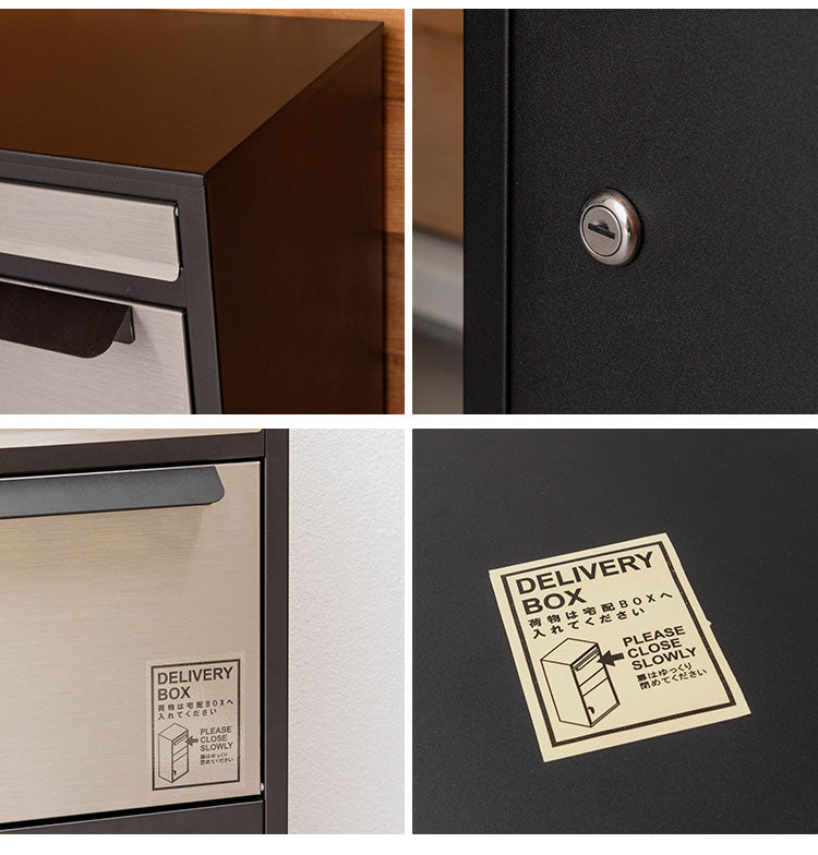 宅配ボックス 一戸建て 大容量 完成品 ステンレス デリバリーボックス 郵便受け ポスト 置き型 防水 郵便ポスト 鍵付き アンティーク 玄関 エントランス(代引不可)