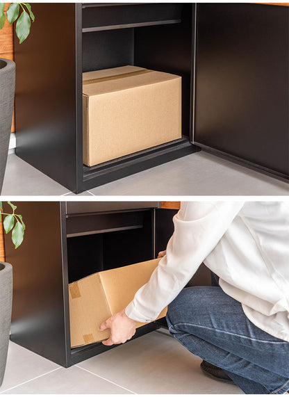 宅配ボックス 一戸建て 大容量 完成品 ステンレス デリバリーボックス 郵便受け ポスト 置き型 防水 郵便ポスト 鍵付き アンティーク 玄関 エントランス(代引不可)