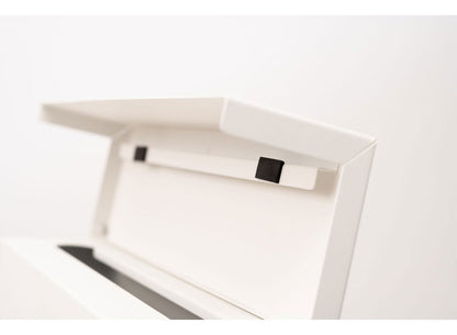 ポスト 壁掛け 壁付け 壁面 ウォールポスト メールボックス おしゃれ スリム 鍵付き スチール 木目調 黒 ブラック 白 ホワイト(代引不可)