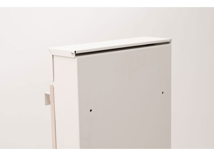 ポスト 壁掛け 壁付け 壁面 ウォールポスト メールボックス おしゃれ スリム 鍵付き スチール 木目調 黒 ブラック 白 ホワイト(代引不可)