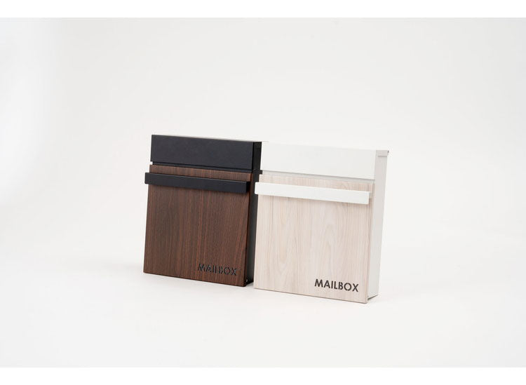 ポスト 壁掛け 壁付け 壁面 ウォールポスト メールボックス おしゃれ スリム 鍵付き スチール 木目調 黒 ブラック 白 ホワイト(代引不可)