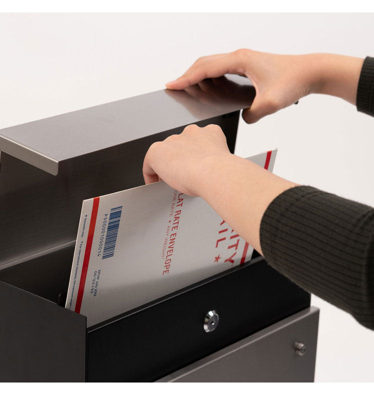 ポスト 壁掛け 壁付け ステンレス 防犯 郵便 郵便ポスト 壁面 ウォールポスト メールボックス おしゃれ スリム 鍵付き スチール(代引不可)