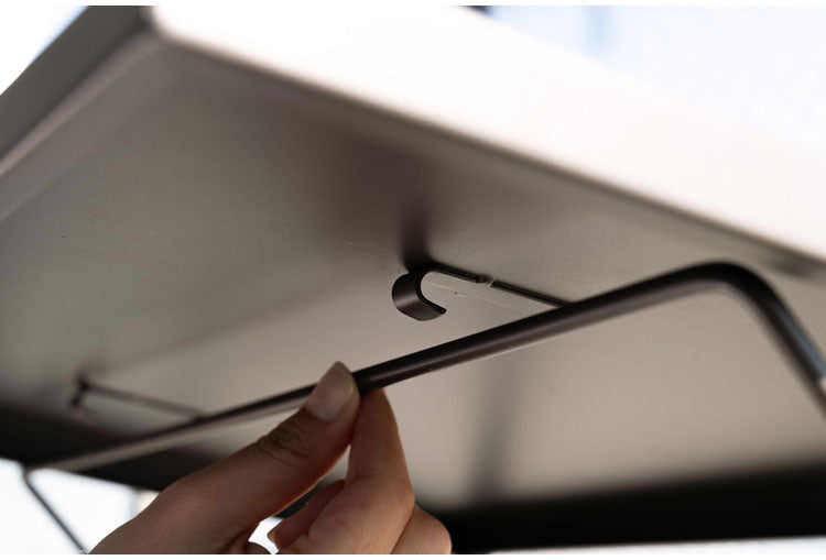 フォールディングテーブルラック 幅51.5cm スチール 折りたたみテーブル 高さ調節可能 折り畳み可能 テーブル コンパクト シンプル スリム べランダ 屋外 エクステリア おしゃれ かわいい(代引不可)