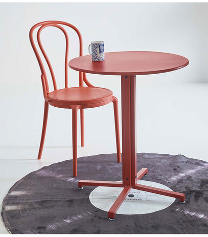テーブル カフェテーブル 丸型 サークル 丸 ダイニングテーブル オフィス アジャスター付き スチール スタイリッシュ シンプル ブラック グレー レッド(代引不可)
