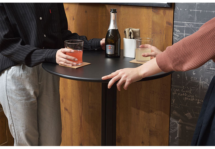 テーブル カフェテーブル 丸型 サークル 丸 ダイニングテーブル オフィス アジャスター付き スチール スタイリッシュ シンプル ブラック グレー レッド(代引不可)