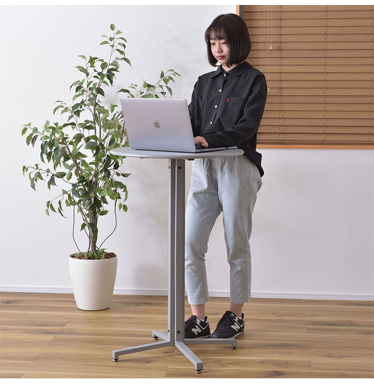 テーブル カフェテーブル 丸型 サークル 丸 ダイニングテーブル オフィス アジャスター付き スチール スタイリッシュ シンプル ブラック グレー レッド(代引不可)