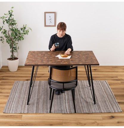 ダイニングテーブル ダイニングテーブル 120×80 高さ72cm 幅120cm 奥行60cm スチール おしゃれ インダストリアル シンプル 長方形 ミックス インテリア 省スペース コンパクト(代引不可)