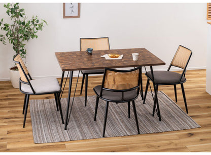 ダイニングテーブル ダイニングテーブル 120×80 高さ72cm 幅120cm 奥行60cm スチール おしゃれ インダストリアル シンプル 長方形 ミックス インテリア 省スペース コンパクト(代引不可)