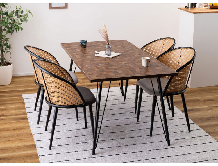 ダイニングテーブル ダイニングテーブル 150×80 高さ72cm 幅150cm 奥行80cm スチール おしゃれ インダストリアル シンプル 長方形 ミックス インテリア 省スペース コンパクト(代引不可)