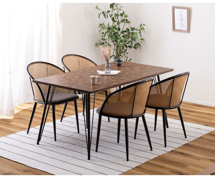 ダイニングテーブル ダイニングテーブル 150×80 高さ72cm 幅150cm 奥行80cm スチール おしゃれ インダストリアル シンプル 長方形 ミックス インテリア 省スペース コンパクト(代引不可)