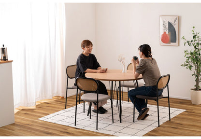 ダイニングテーブル ダイニングテーブル 105×105 高さ72cm 幅105cm 奥行60cm スチール おしゃれ シンプル 丸 円 まる 円卓 ラウンド 正円 ミックス インテリア 省スペース コンパクト(代引不可)