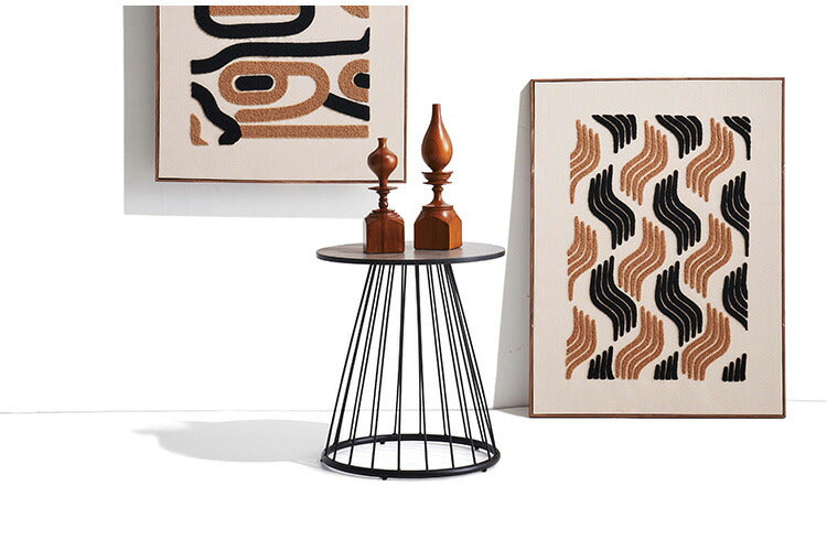 ラウンドテーブルS PT-340 東谷 テーブル ラウンドテーブル 丸 サイドテーブル ストーン柄 石目調 スチール アイアン 北欧 モダン インダストリアル シンプル カフェ おしゃれ リビング ソファ(代引不可)