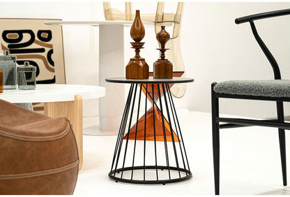 ラウンドテーブルS PT-340 東谷 テーブル ラウンドテーブル 丸 サイドテーブル ストーン柄 石目調 スチール アイアン 北欧 モダン インダストリアル シンプル カフェ おしゃれ リビング ソファ(代引不可)